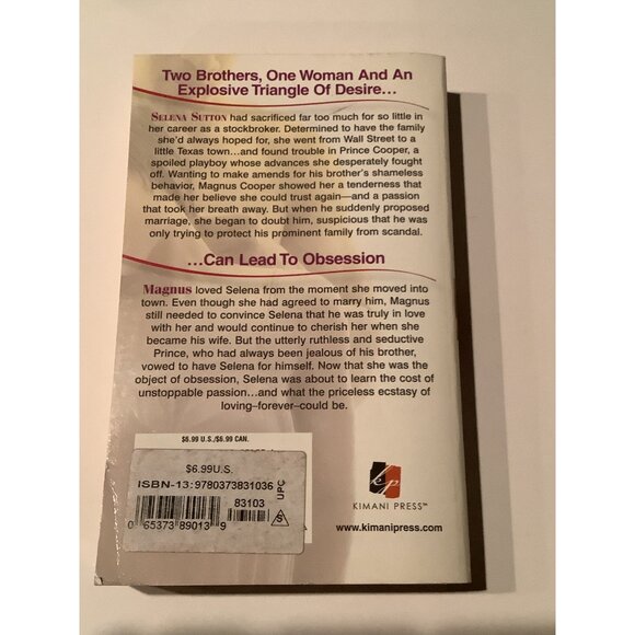 Obsession By Gwynne Forster 1998 - Picture 2 of 8